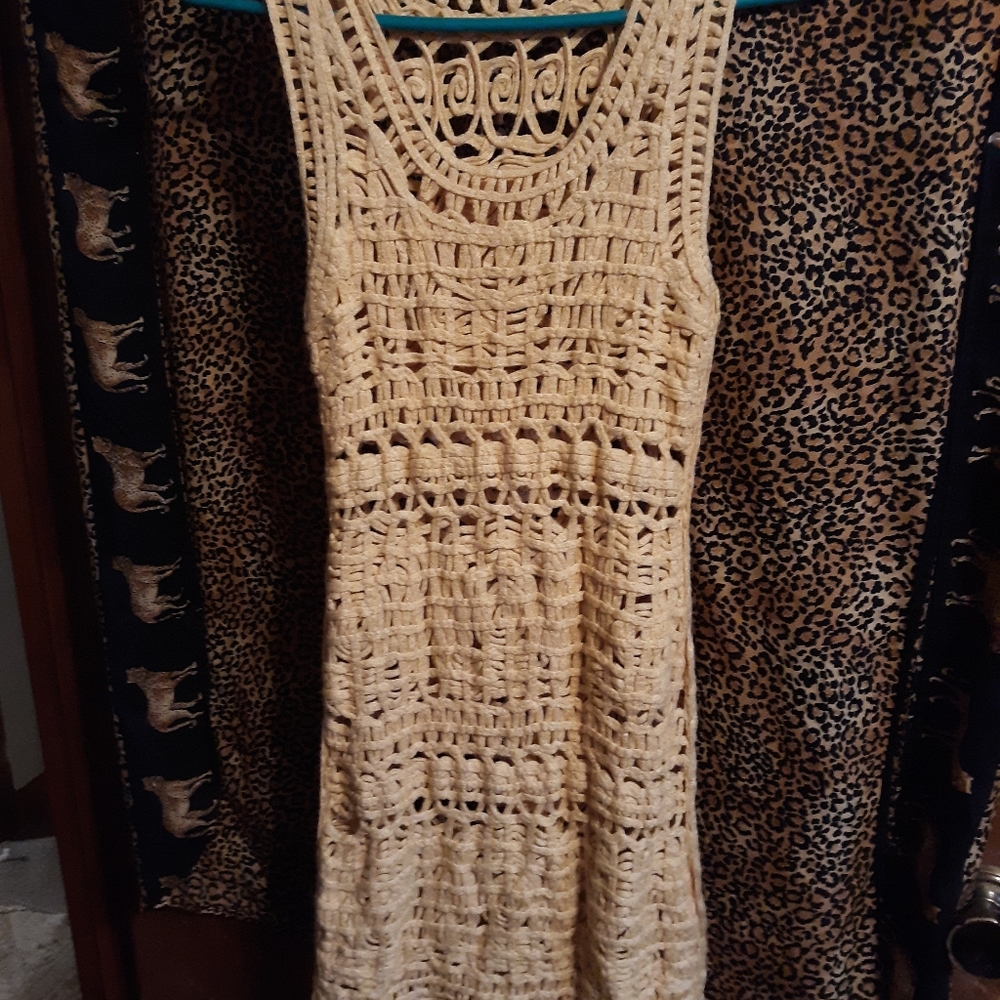Josie natori vintage knitted dress